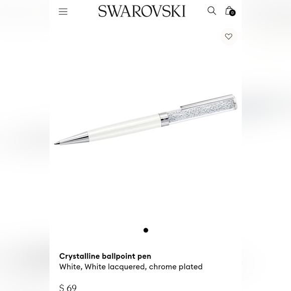 NEW AUTHENTIC GENUINE SWAROVSKI WHITE BALLPOINT PEN - Picture 2 of 5